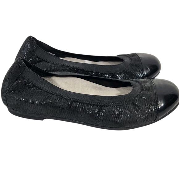 Vionic Shoes - VIONIC ALLORA WOMEN BLACK BALLET FLAT PATENT COMFORT ORTHOTIC CUSHIONED SZ 7 EUC